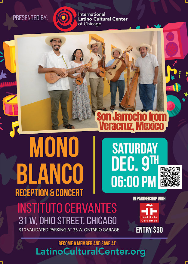 Mono Blanco - Tocando en el Instituto Cervantes el 9 de diciembre de 2023.