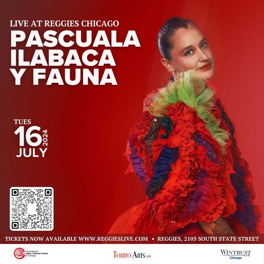 Pascuala Ilabaca y Fauna will perform at Reggies Chicago as part of the ILCC's Music Series on Tuesday, July 16th, 2024.