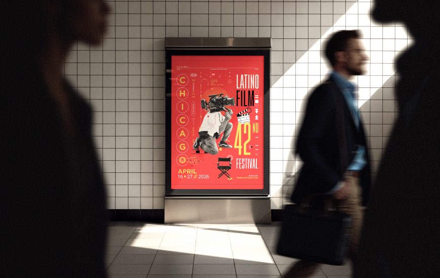Ed Mejía's Poster Design will be the face of the Chicago Latino Film Festival in 2026