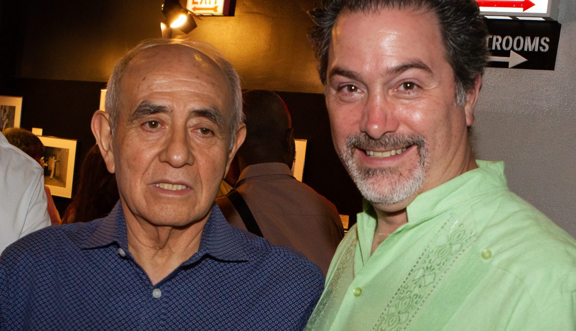 Director Emeritus Pepe Vargas and Executive Director Mateo Mulcahy at Facets Multimedia on the occasion of Pepe's retirement (Photo J.Klein)