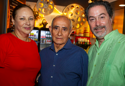 Mildred Amador, Pepe Vargas and Mateo Mulcahy pose for Photo at Pepe's Retirement party on June 30th, 2026 (Photo J.Klein © 2026)